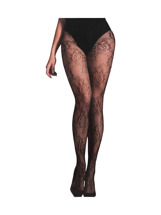 Roza Ciorapi dama Black Floral