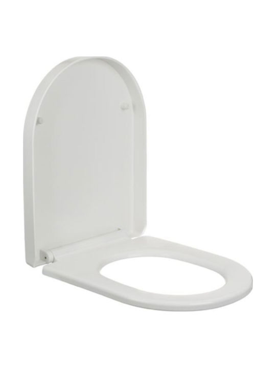 Plastic Soft Close Toilet Seat White 46cm