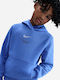 Fleece Kids Sweatshirt with Hood and Pockets Blue Sportswear Club