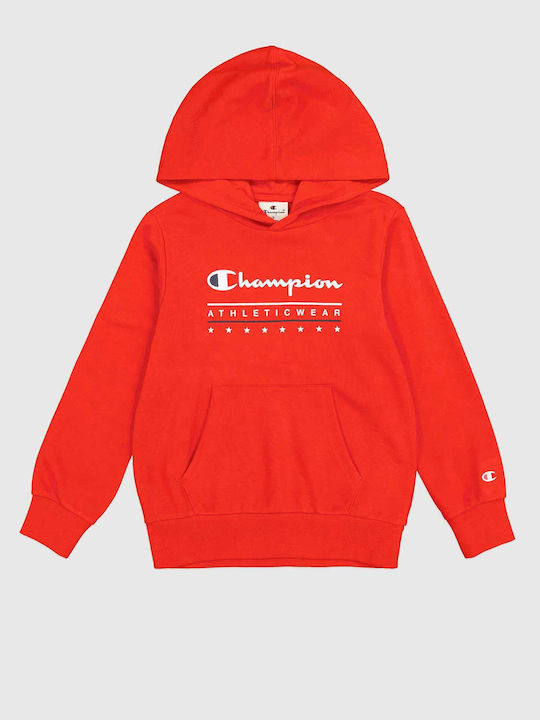 Kids Sweatshirt with Hood and Pockets Red