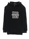 Kids Sweatshirt with Hood and Pockets Black