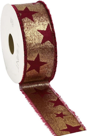 Synchronia Christmas Ribbon Plastic Burgundy