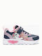 Unicorn Kids Sneakers with Scratch & Lights Blue