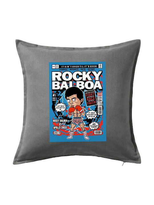 Rocky Balboa Μαξιλάρι Καναπέ Γκρι 100% Βαμβάκι ...