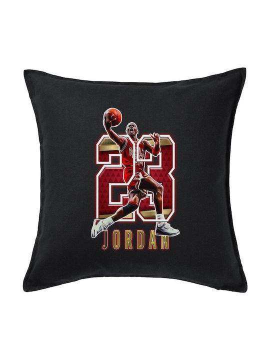 Jordan 23 Kids Throw Pillow Black 100% Cotton Includes Filling 50x50cm