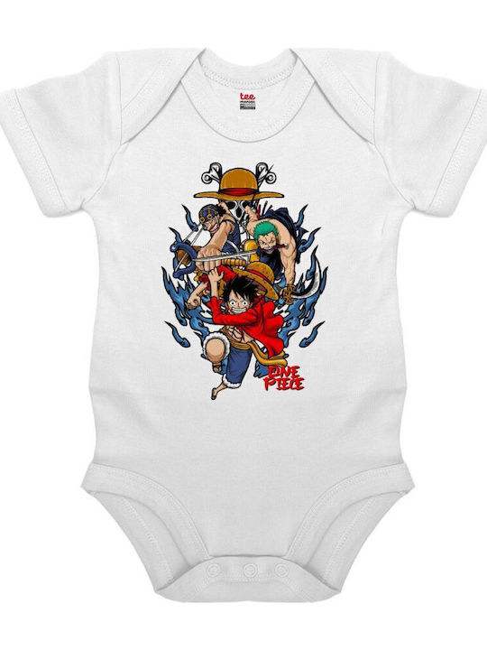 Koupakoupa One Piece Mâneca scurta Alb