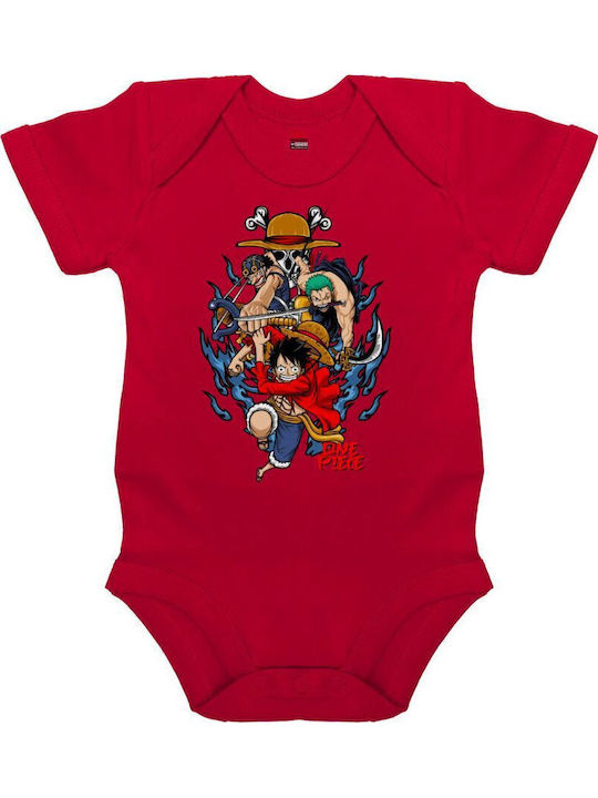 Koupakoupa One Piece Mâneca scurta Red