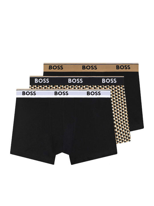 Men's Boxers Black-beige 3Pack