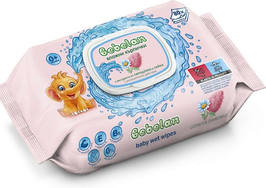 Bebelan Бебешки кърпички без алкохол и парабени 80бр