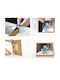 Wall-mounted Wooden Photo Frame with Brown Frame