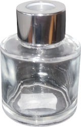 Glass Little Bottle Aromatic Space Round Silver Cap 50ml