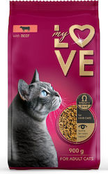 My Love Cat Dry Food with Beef 0.9kg My Love Cat Dry Food with Beef 0.9kg