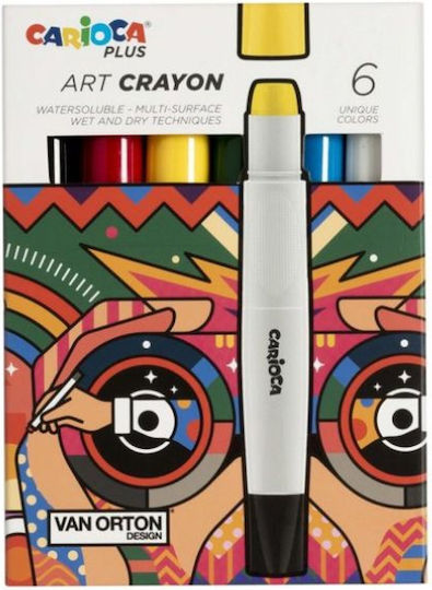 Art Crayon 6τεμ Stick Watersoluble Carioca Plus