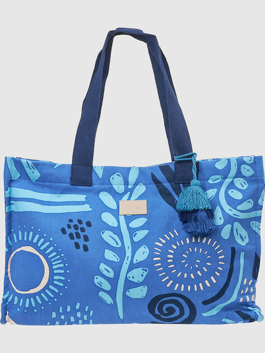 Verde Fabric Beach Bag Light Blue