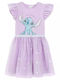 Children's Dress Short Sleeve Tulle Purple