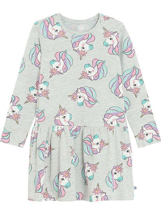 Girls Dress Long Sleeve Grey