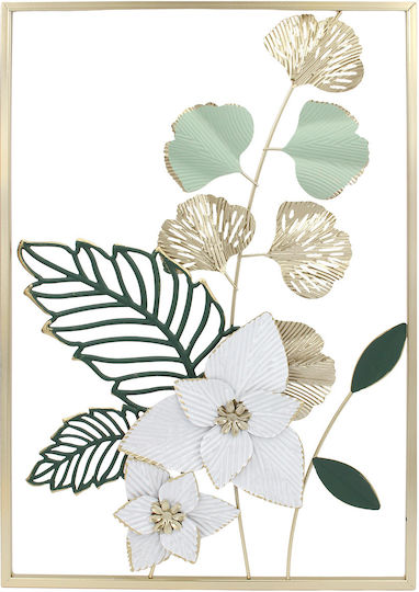 Keskor Wanddekoration Blumen aus Metall 60x40cm