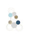 Keskor Geometric Wall Decor Element Circles Made of Metal 60x42cm