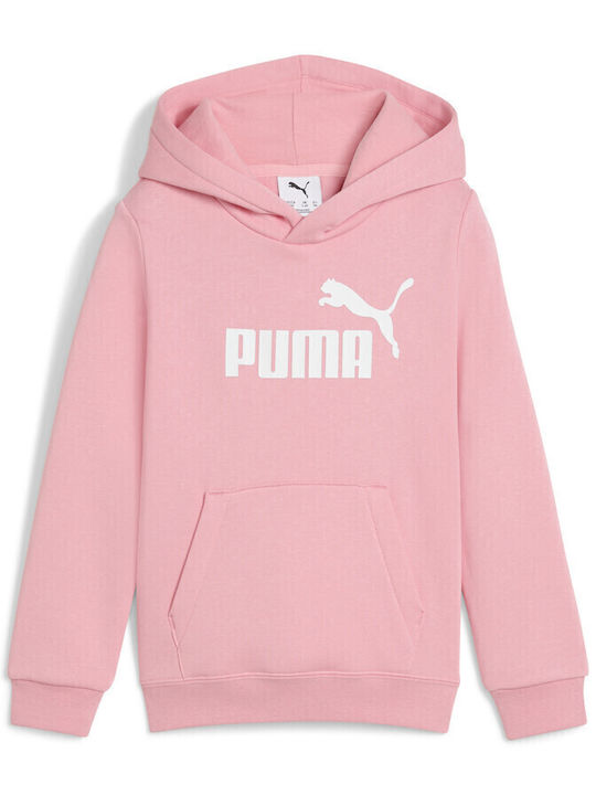 PUMA Παιδικό Φούτερ με Κουκούλα και Τσέπες Ροζ Hoodie Fl