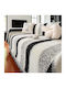 Linea Home Bengal Dreisitzer-Sofa Wurf Chenille 180x300cm Schwarz