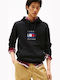 Flag Sweatshirt with Hood Black