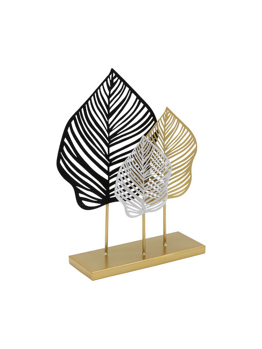 Decorative Metallic Tabletop 22x8x31 Cm From Leaves Keskor 66515