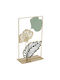 Decorative Metallic Tabletop 15x8x26 Cm Leaf Keskor 66518
