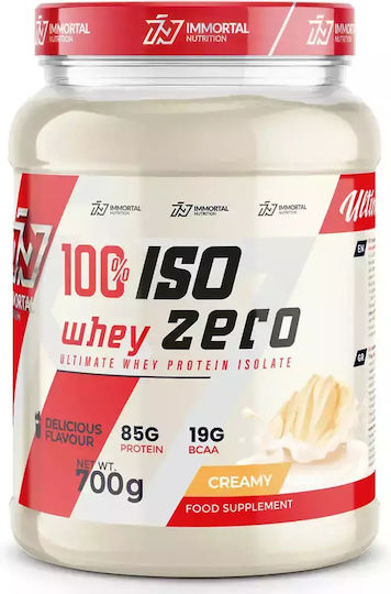Immortal Nutrition 100% Iso Whey Zero Биологична Протеин Суроватъчен Без Лактоза с Вкус Creamy 700гр