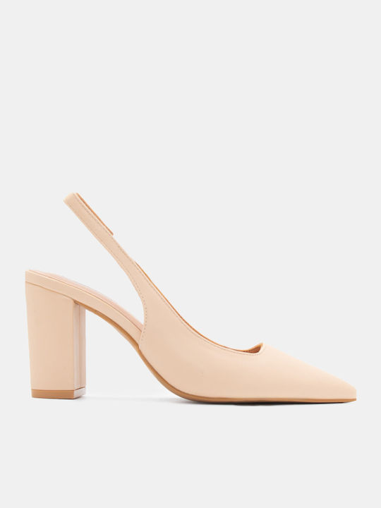 Luigi Pumps mit Riemchen Beige