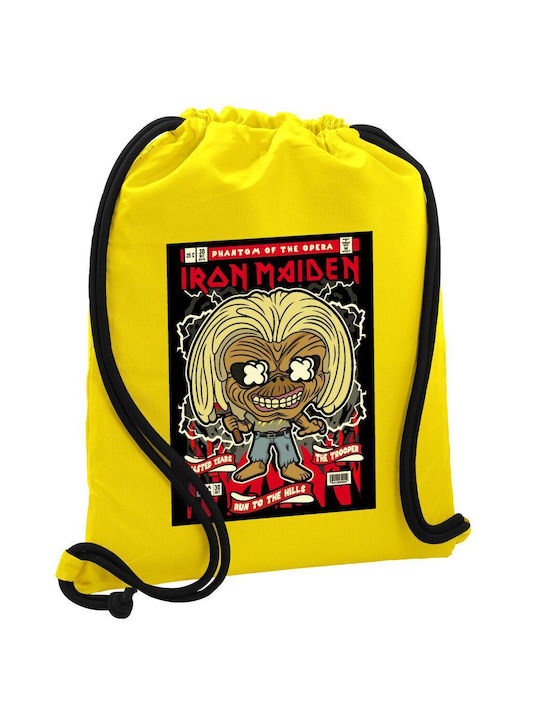 Koupakoupa Iron Maiden (eddie) Τσάντα Πλάτης Γυμναστηρίου Κίτρινη