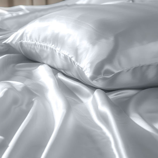 Silk Pillowcase Envelope 50x70 Feel & Touch Beauty Sleep Silver 50x70 Silk Pillowcase Envelope 50x70 Feel & Touch Beauty Sleep Silver 50x70