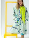 Women's Green Coat with Belt