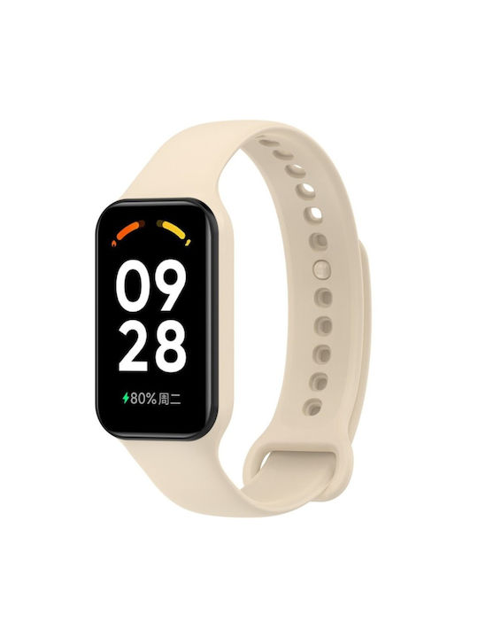 Σιλικόνη Λουράκι Xiaomi Redmi Smart Band 2 Xiaomi Smart Mi Band 8 Active Μπεζ