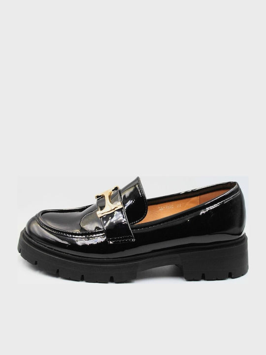 Λουστρίνι Γυναικεία Loafers σε Μαύρο Χρώμα