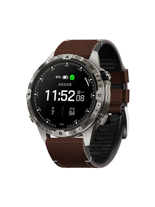 Leder Tragbare Bänder Quickfit Uhren Garmin Fenix 5x 6x 6x Pro/7x Braun