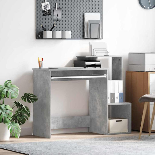 Computer Office Desk Beton Wooden Grey Concrete 106x40x88.5 cm