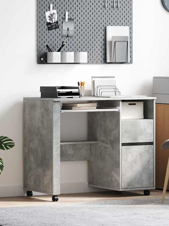 Γραφείο Υπολογιστή Ξύλινο Γκρι Concrete 91x50x7...