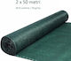 Plasă de umbră Verde 2x50m 50gr/m²