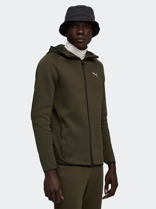 PUMA Evostripe Ζακέτα με Κουκούλα Χακί