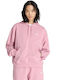Essentials Women's Sweatshirt French Terry with Hooded Pink