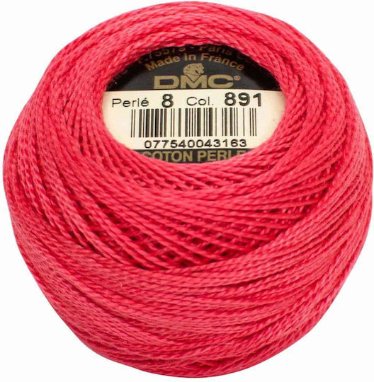 Embroidery Thread Cotton Spool Cotton Perle No8 87m/10g 891 Fuchsia