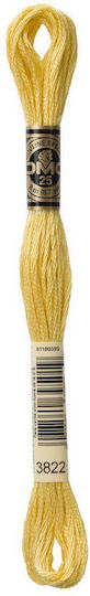 Embroidery Thread Mouline Dmc 117 Yellow 3822