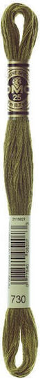 Stickgarn Mouline Dmc 117 Oliv 730