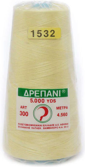 Thread Petalouda Drepani Art 300 5,000 Yds Cotton Yellow 1532