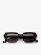 Kyme Men's Sunglasses with Black Horn-Rimmed Frame and Black Lens