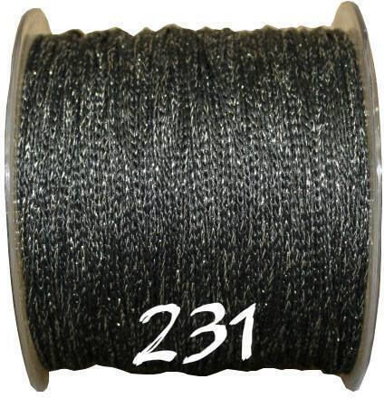 Polypropylén Schnürsenkel 2mm 150m Metallfaden 231
