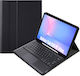 Bluetooth Keyboard Case Touchpad Samsung Galaxy Tab S10 Fe+ Plus X620/x626b in English US – Black
