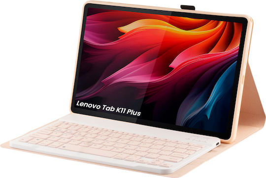 Калъф Клавиатура Lenovo Tab K11 Plus На Английски Us Розов