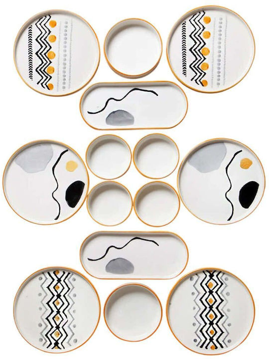 Hermia Multicolour Ceramic Dinnerware Set 14pcs