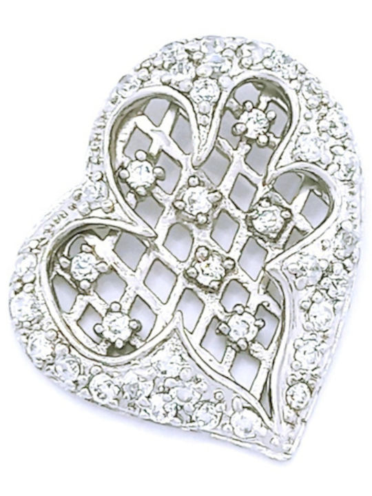 PS Silver Charm Inimă Din Argint Cu Zircon